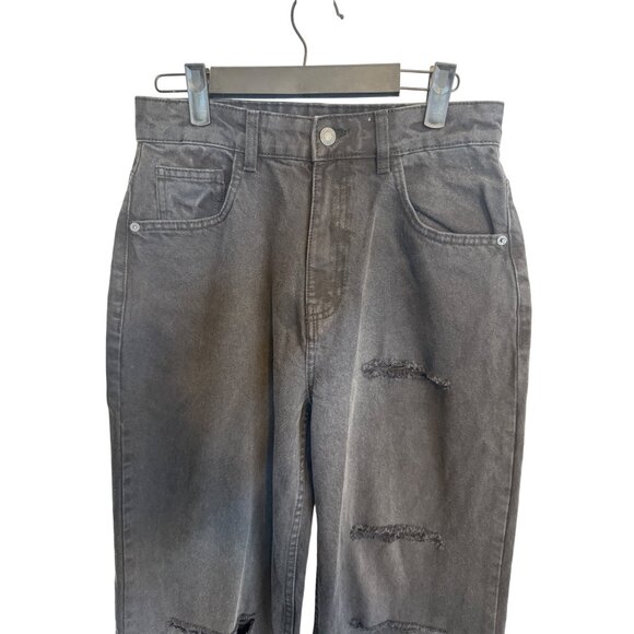 2/$30 NWT PrettyLittleThing 4 Washed Black Ripped Knee Boyfriend Jeans - Picture 10 of 16